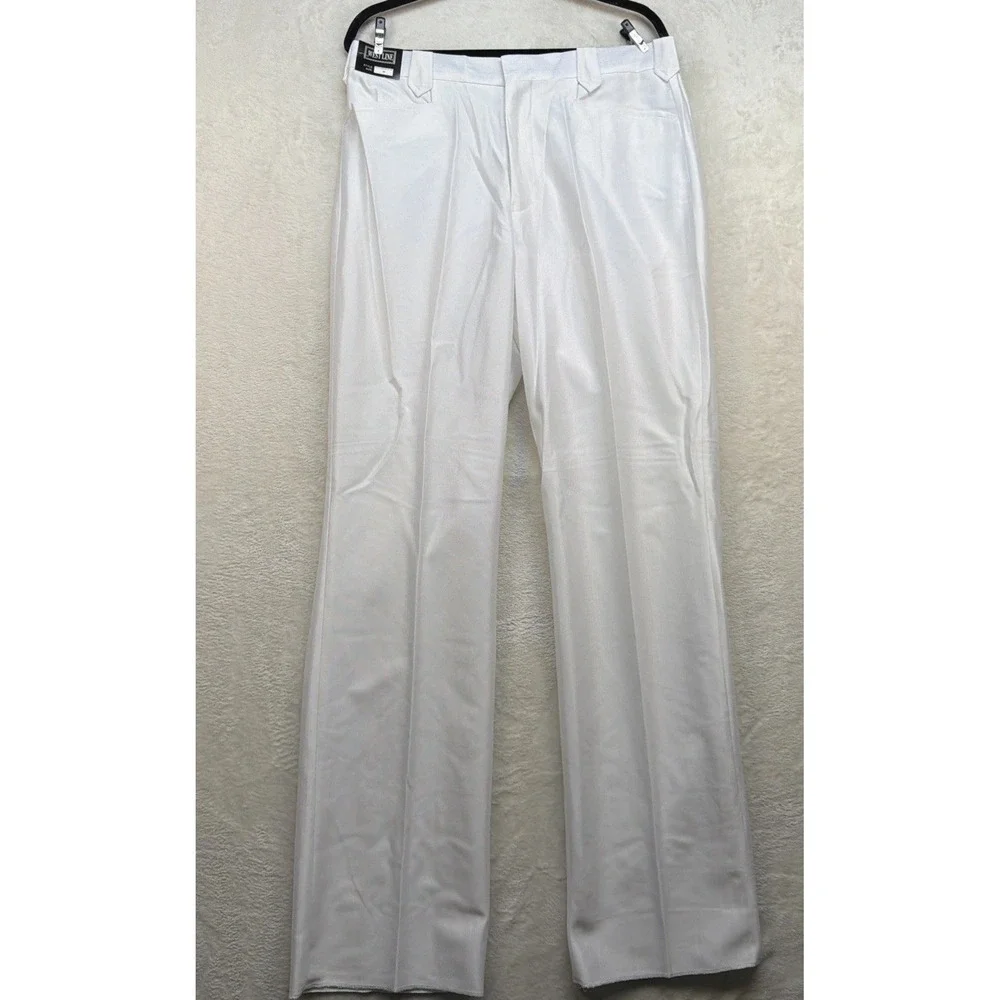 White Western Suit Mens Wedding Jacket‎ Pants Set 44R 36 Rockabilly Vintage